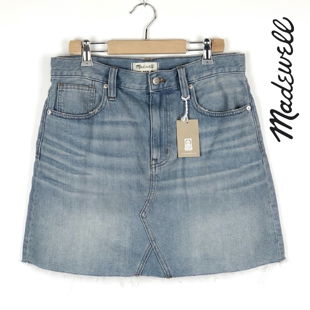 Madewell NWT Rigid Denim A-Line jean Skirt size 29